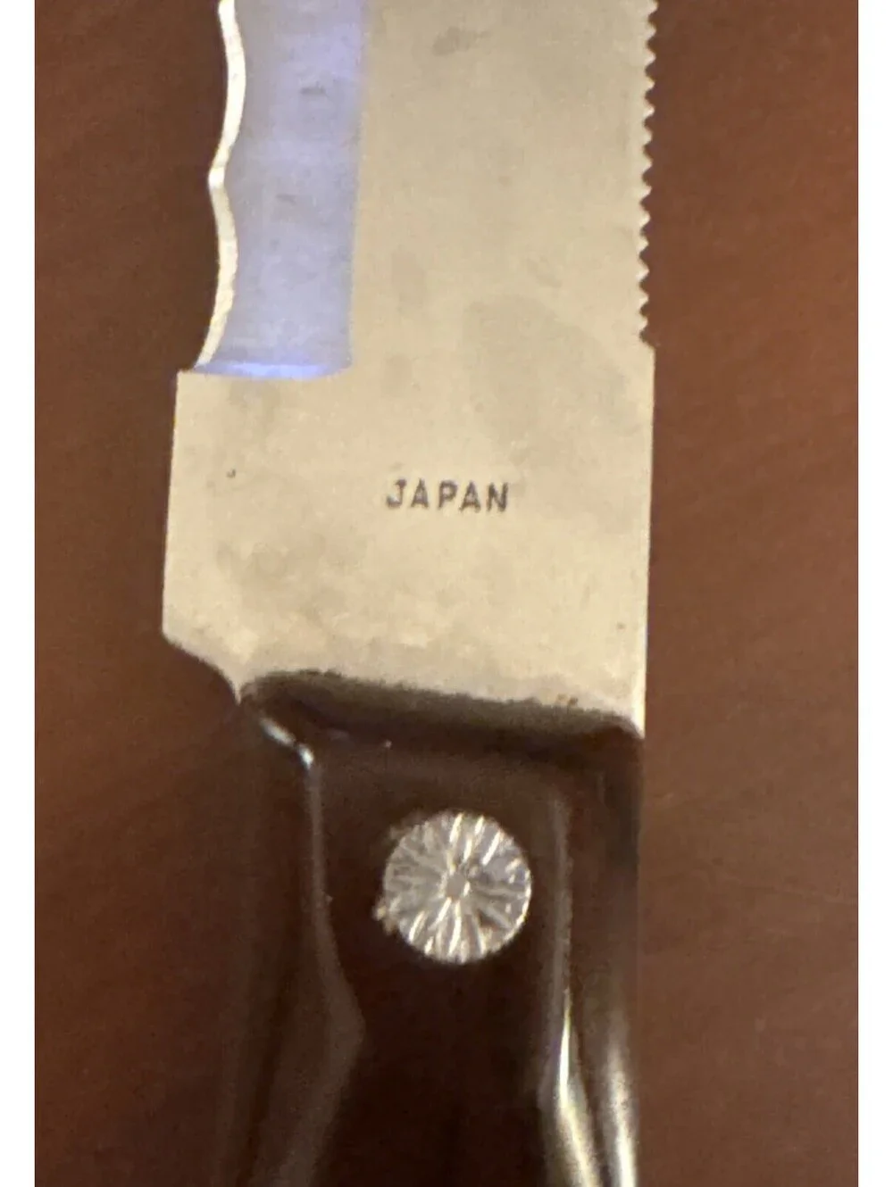 Vintage WONDER KNIFE Carving Knife Made in Japan 14 Inches Wooden Handle